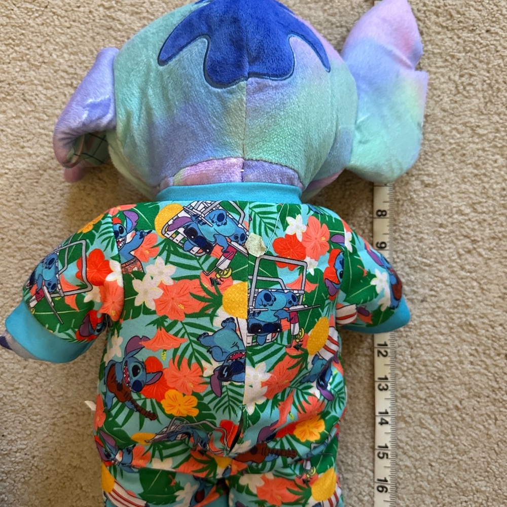 Disney Stitch Stuffed Animal with Colorful Pajamas - Picture 3 of 7